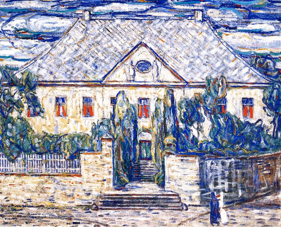 Haus Fromme in Soest, vintage artwork by Christian Rohlfs, 12x8" (A4) Poster