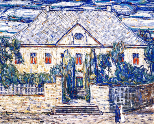 Haus Fromme in Soest, vintage artwork by Christian Rohlfs, 12x8" (A4) Poster