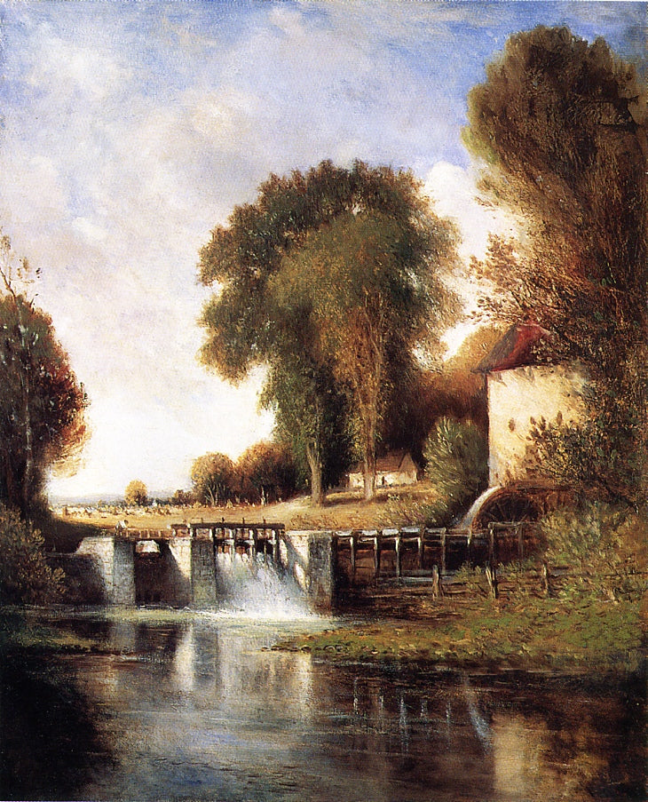 Cazenovia Old Mill, vintage artwork by Gilbert Munger, 12x8" (A4) Poster