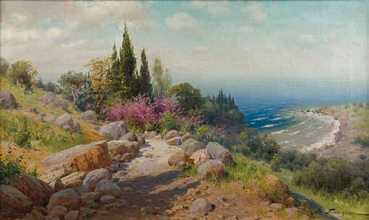 Seascape in Crimea by Viktor Baturin,A3(16x12")Poster