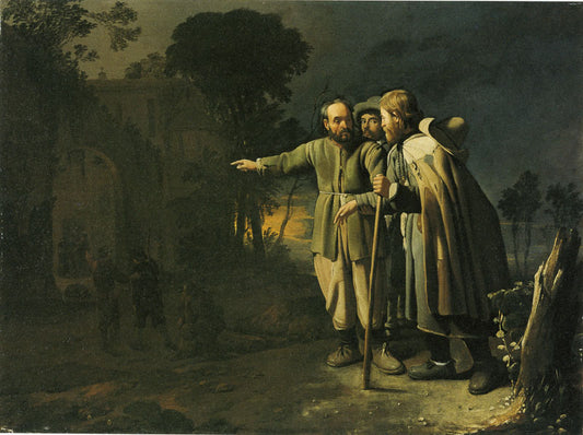 The Seven Acts of Mercy:  Harbouring the Stranger, vintage artwork by Michiel Sweerts, 12x8" (A4) Poster