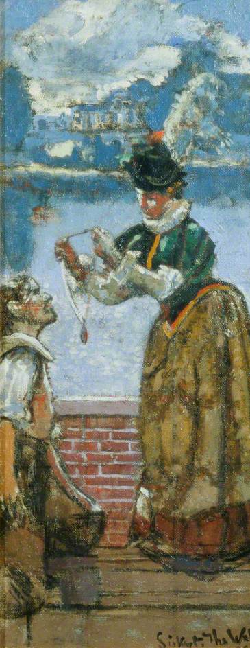 Dame Peggy Ashcroft as Rosalind, vintage artwork by Walter Richard Sickert, 12x8" (A4) Poster