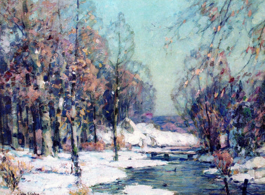February Sunlight, vintage artwork by John F. Carlson, 12x8" (A4) Poster