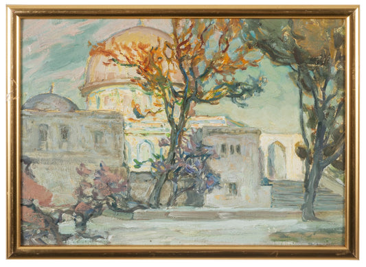 View of Jerusalen. Study, vintage artwork by Anna Boberg, 12x8" (A4) Poster