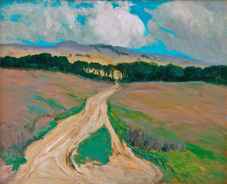 California Hills, vintage artwork by Julian Walbridge Rix, 12x8" (A4) Poster