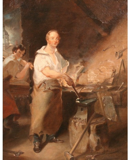 Pat Lyon at the forge, vintage artwork by George H. Comegys, A3 (16x12") Poster Print
