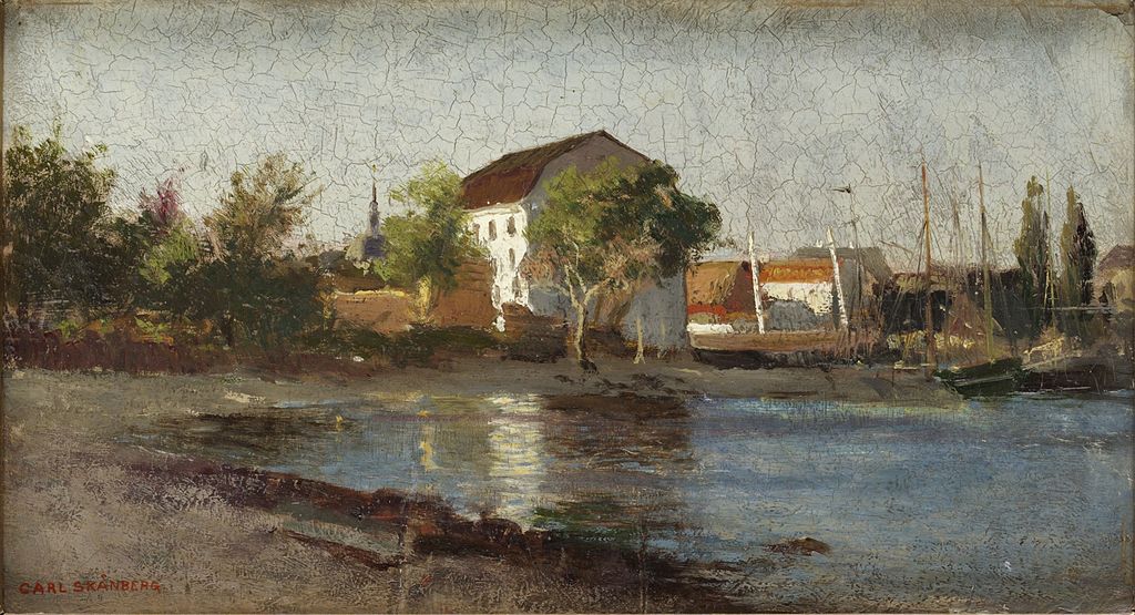 Dutch coastal landscape, vintage artwork by Carl Skanberg, 12x8" (A4) Poster