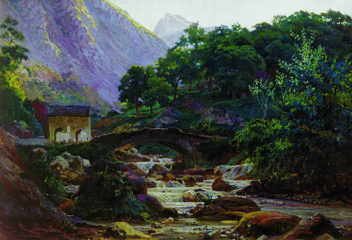 Marble Quarry in Carrara, vintage artwork by Nikolai Nikolaevich Ge, 12x8" (A4) Poster