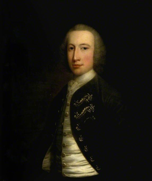 Portrait of a Man (said to be William Pitt, 1708–1778, 1st Earl of Chatham), vintage artwork by Attributed to Joseph Highmore, 12x8" (A4) Poster