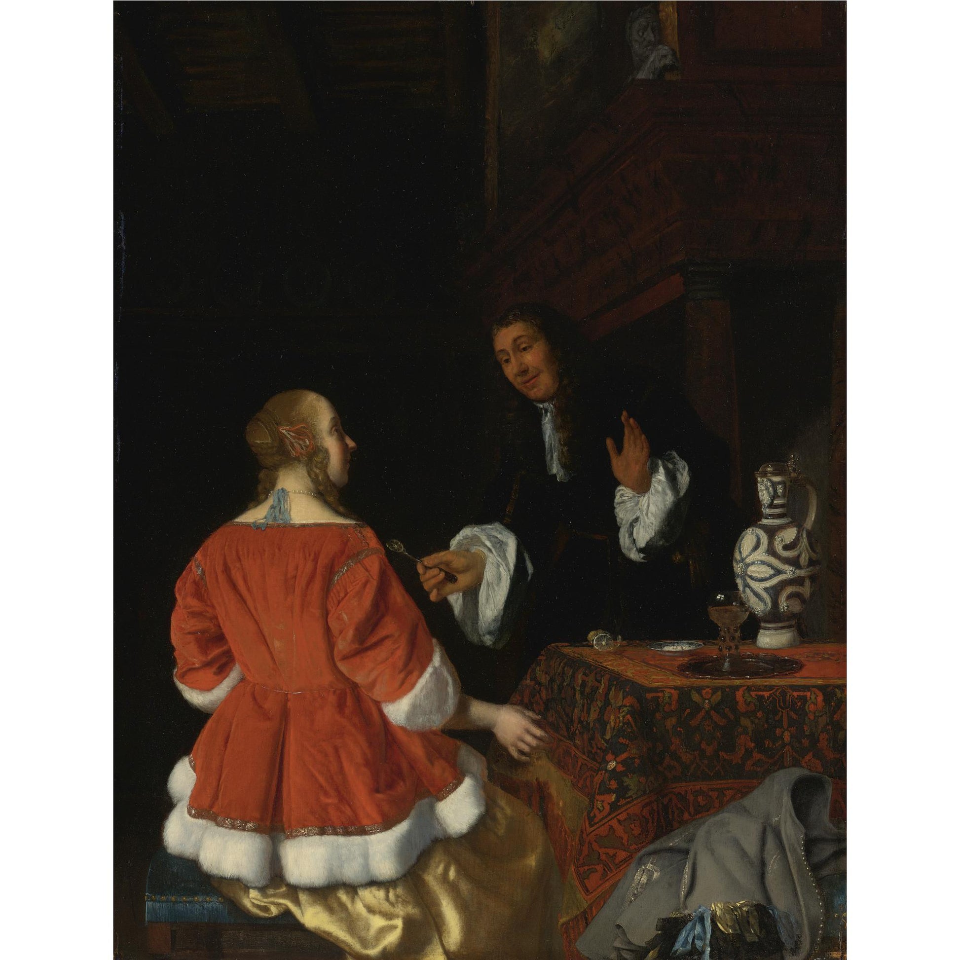 The Slice of Lemon, vintage artwork by Jacob Ochtervelt, 12x8" (A4) Poster