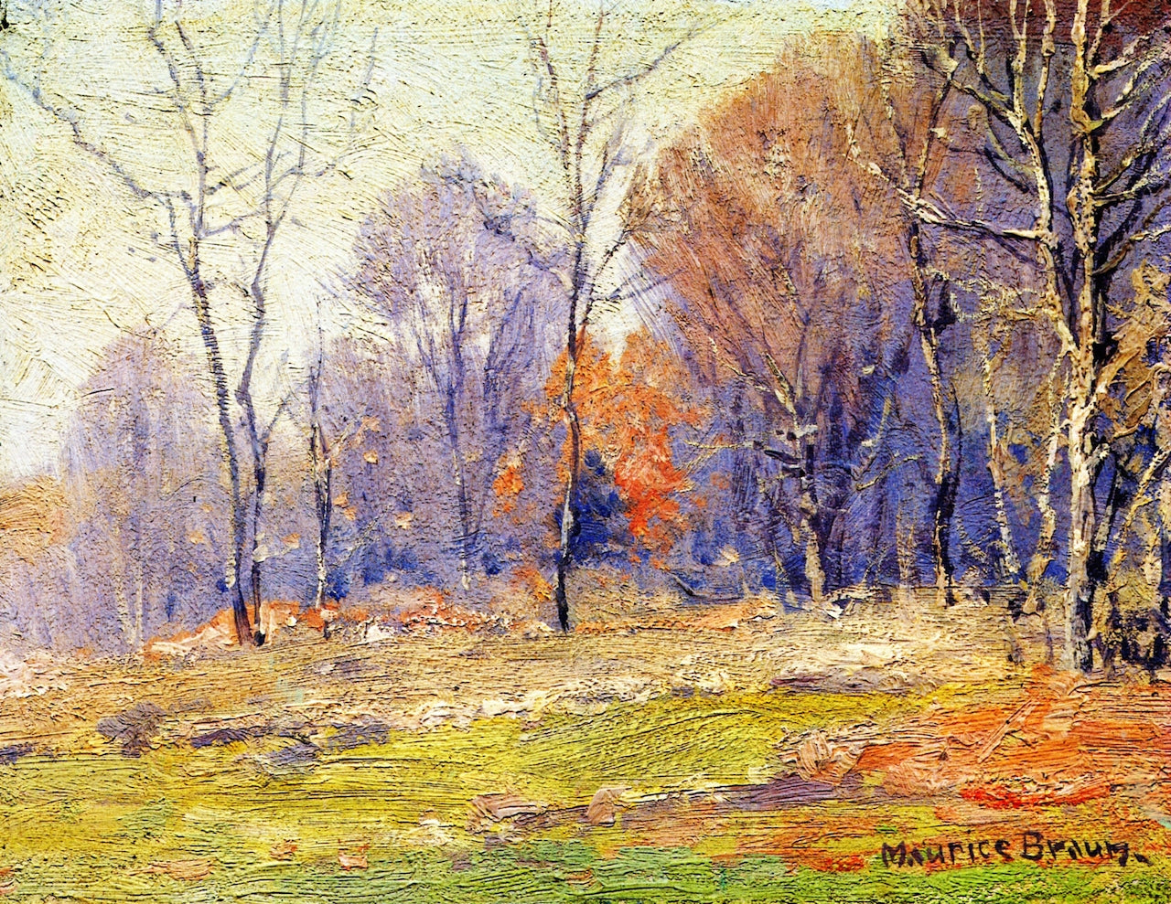 Early Springtime by Maurice Braun,16x12(A3) Poster