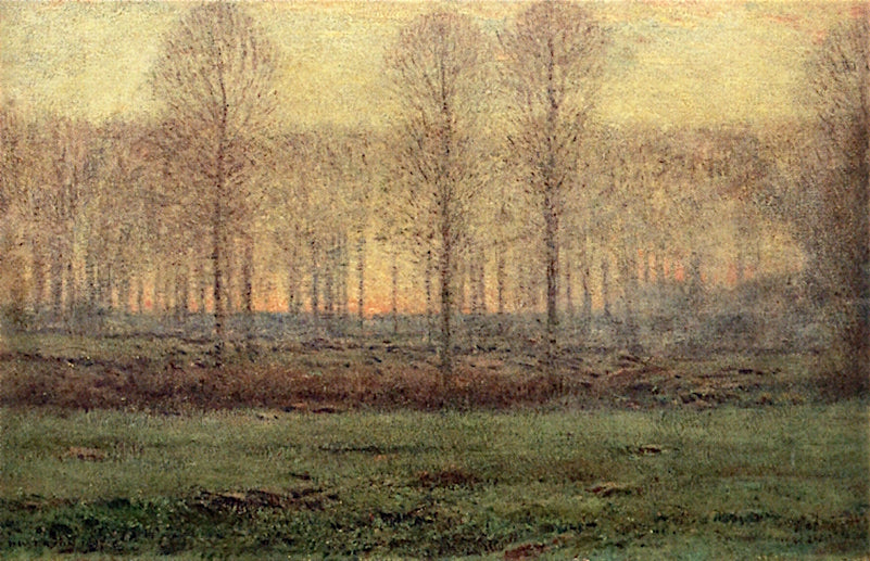Sunrise: April, vintage artwork by Dwight W. Tryon, 12x8" (A4) Poster