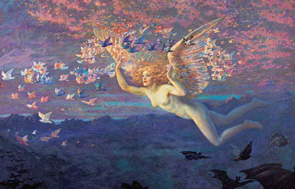 Wings of the Morning, vintage artwork by Edward Robert Hughes, 12x8" (A4) Poster