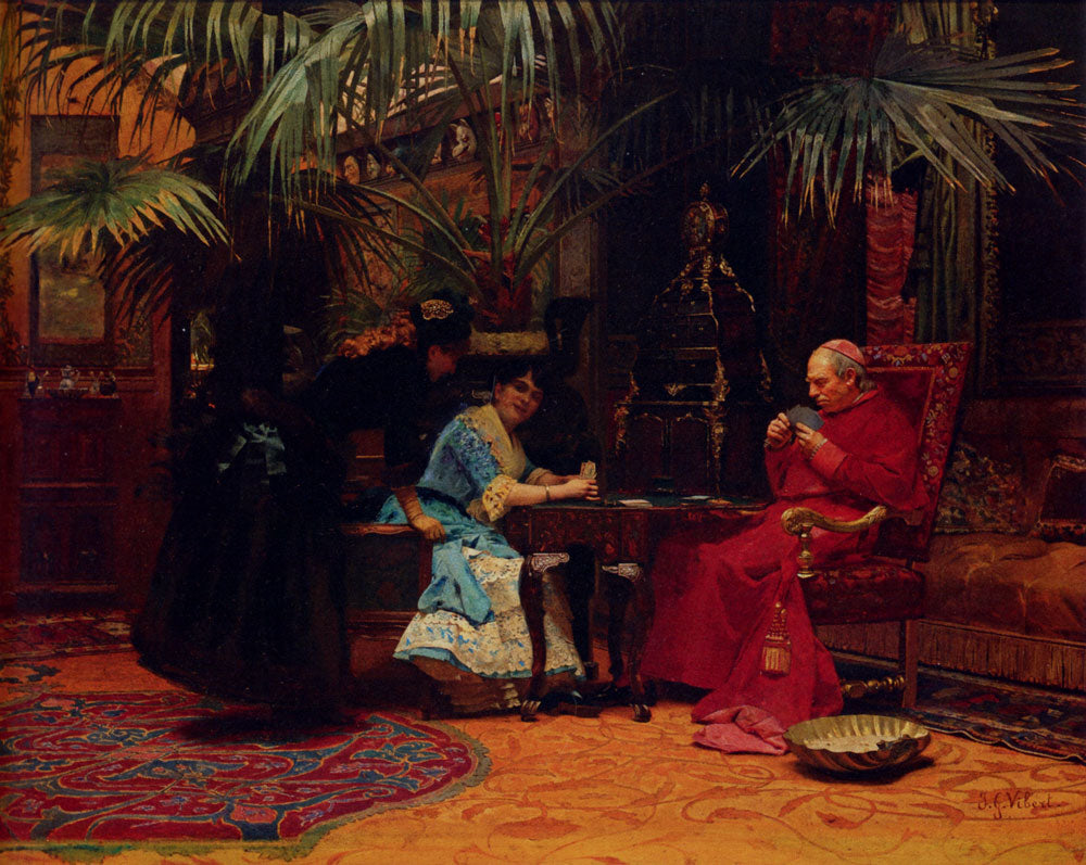 The Church In Danger, vintage artwork by Jehan-Georges Vibert, 12x8" (A4) Poster