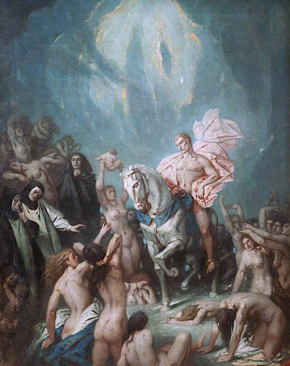 Don Juan in Hell, vintage artwork by Charles S. Ricketts, 12x8" (A4) Poster