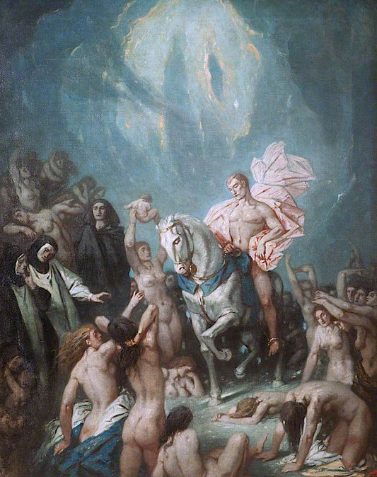 Don Juan in Hell, vintage artwork by Charles S. Ricketts, 12x8" (A4) Poster