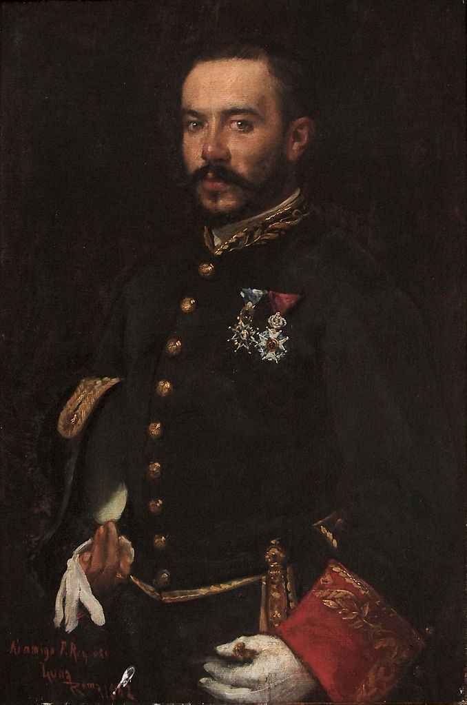 Portrait of Francisco de Reynoso, vintage artwork by Juan Luna y Novicio, 12x8" (A4) Poster