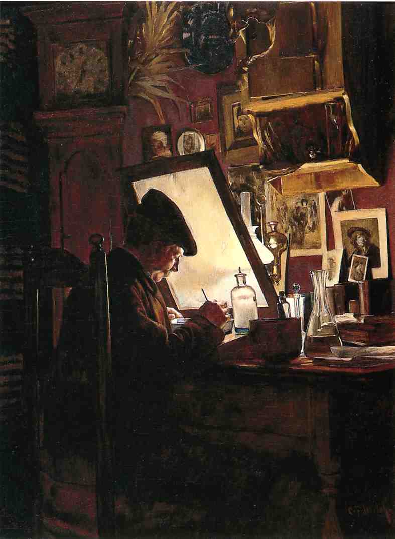 An Amateur Etcher by Charles Frederic Ulrich,A3(16x12")Poster