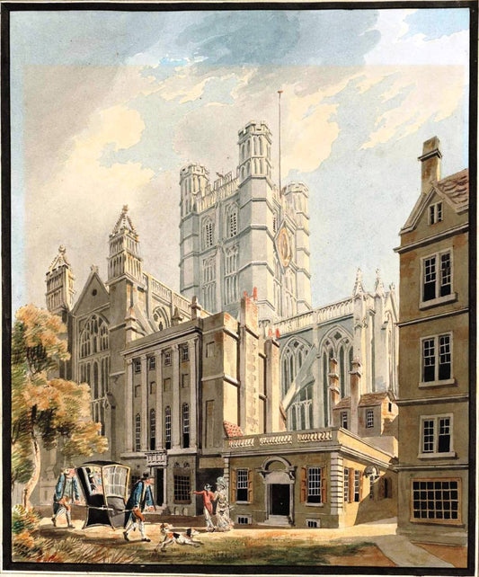 Bath Abbey from the North-East, vintage artwork by Joseph Mallord William Turner, 12x8" (A4) Poster
