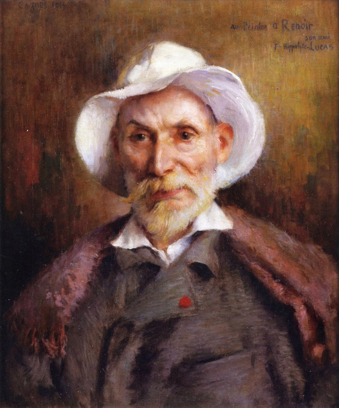 Portrait of Renoir by Marie-Felix Hippolyte-Lucas,A3(16x12