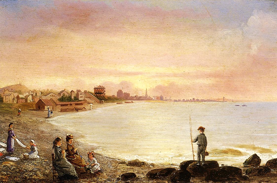 Sunrise at Saint Malo, vintage artwork by Conrad Wise Chapman, 12x8" (A4) Poster