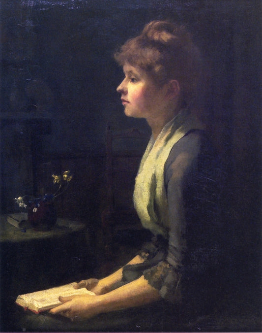 Study of a Young French Woman, vintage artwork by Sarah Cecilia Harrison, 12x8" (A4) Poster