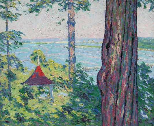 The Little Pagoda, vintage artwork by Allen Tucker, 12x8" (A4) Poster