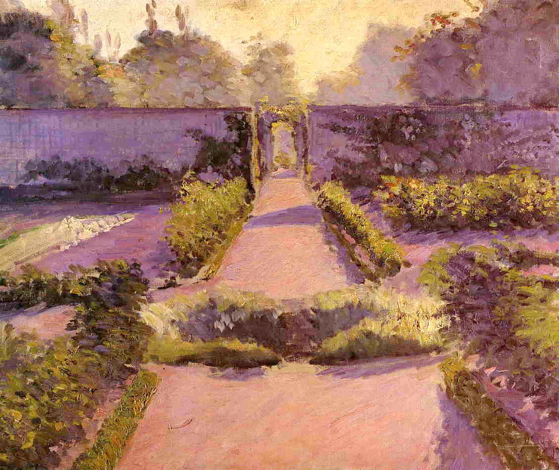 The Kitchen Garden, Yerres, vintage artwork by Gustave Caillebotte, 12x8" (A4) Poster