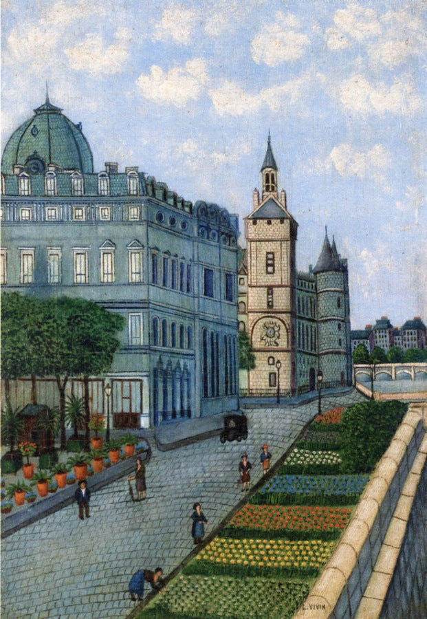 The Flower Market by Louis Vivin,A3(16x12")Poster