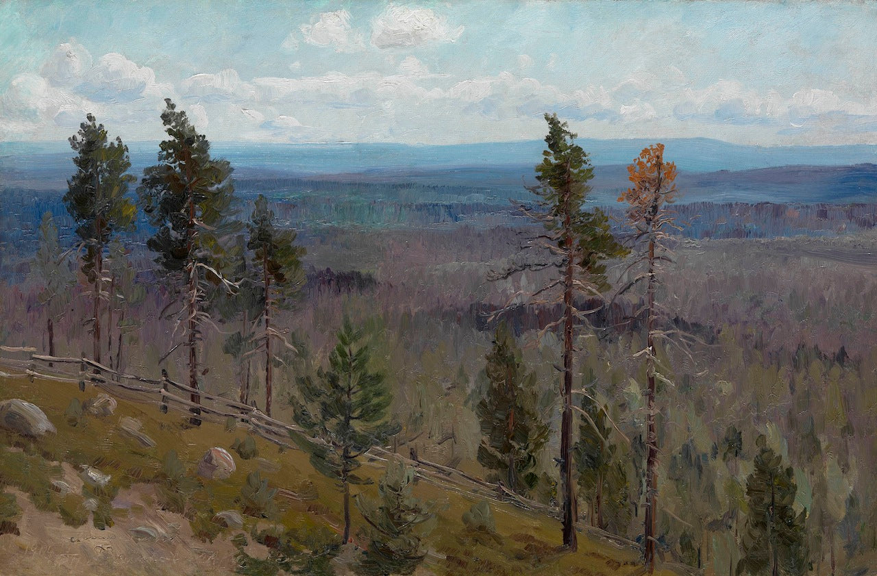 Hills and Woods, vintage artwork by Alexei Denisov-Uralsky, 12x8" (A4) Poster