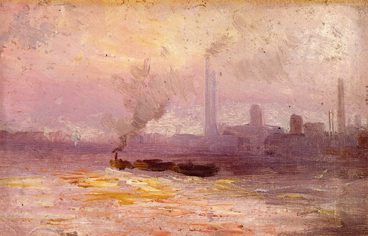 Ship Canal, Sunset by Pierre Adolphe Valette,16x12(A3) Poster