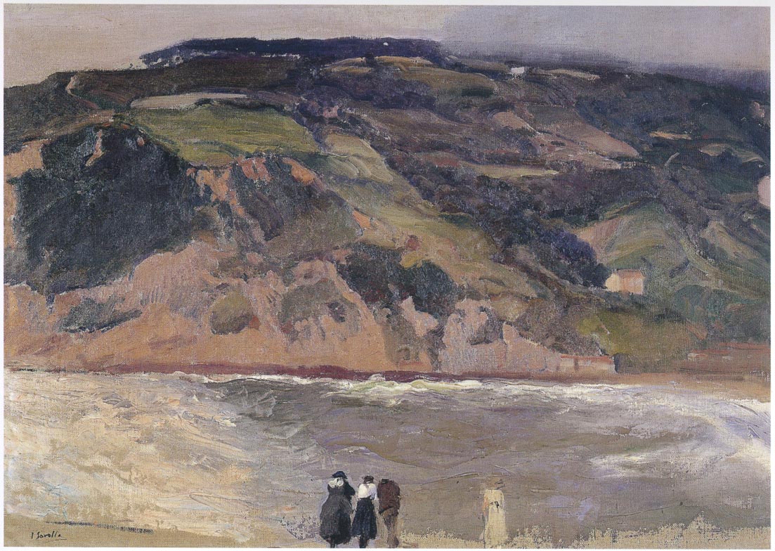 The Breakwater at San Sebastian, vintage artwork by Joaquin Sorolla y Bastida, 12x8" (A4) Poster