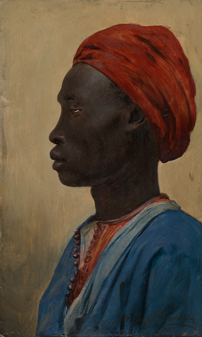 A Sudanese, vintage artwork by Rudolph Swoboda, A3 (16x12