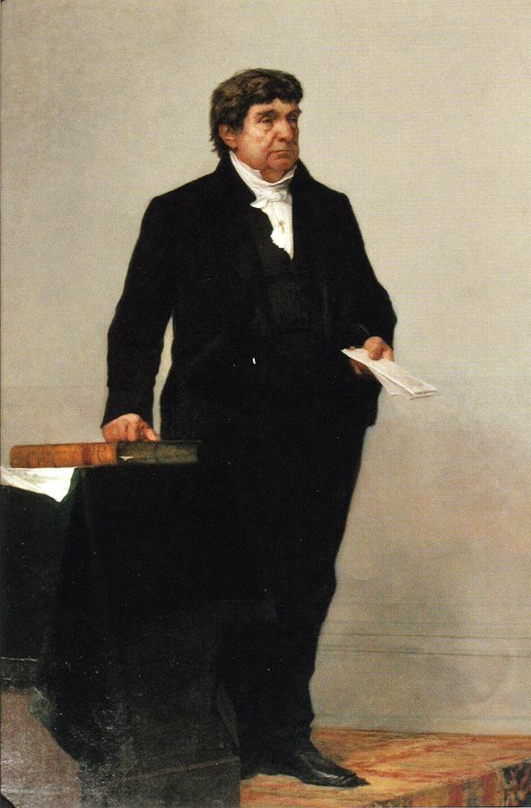 Justice Lemuel Shaw, vintage artwork by William Morris Hunt, 12x8" (A4) Poster