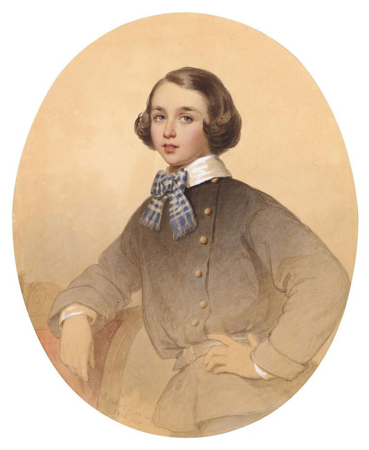 Portrait of Richard Amos, vintage artwork by Andrei Franzowitsch Belloli, 12x8" (A4) Poster