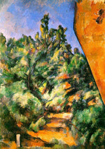 Bibemus - the Red Rock, vintage artwork by Paul Cezanne, 12x8" (A4) Poster