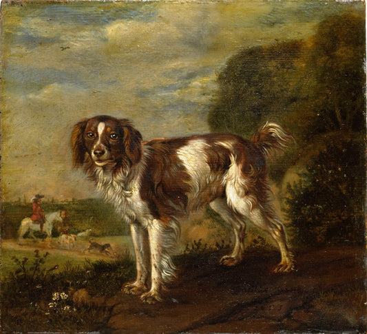 A Patrijshond, vintage artwork by Paulus Potter, 12x8" (A4) Poster