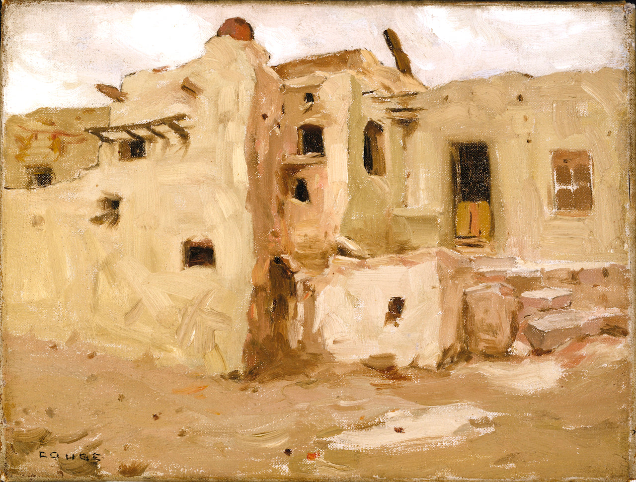 Walpi Pueblo, vintage artwork by Eanger Irving Couse, 12x8" (A4) Poster