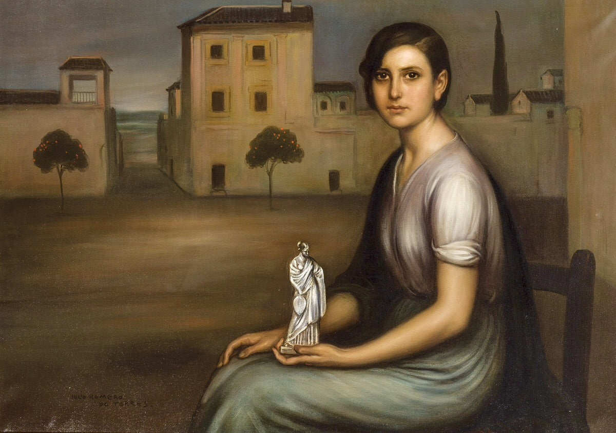 Tanagra, vintage artwork by Julio Romero de Torres, 12x8" (A4) Poster