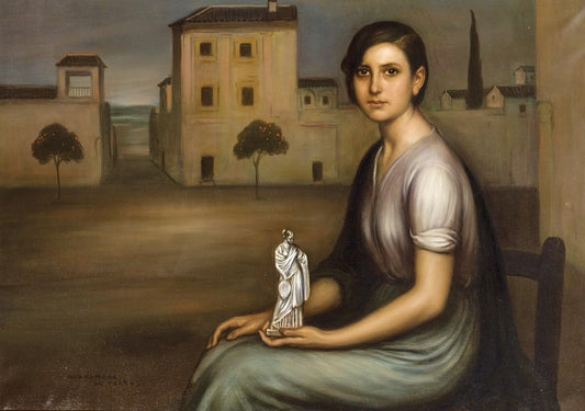 Tanagra, vintage artwork by Julio Romero de Torres, 12x8" (A4) Poster