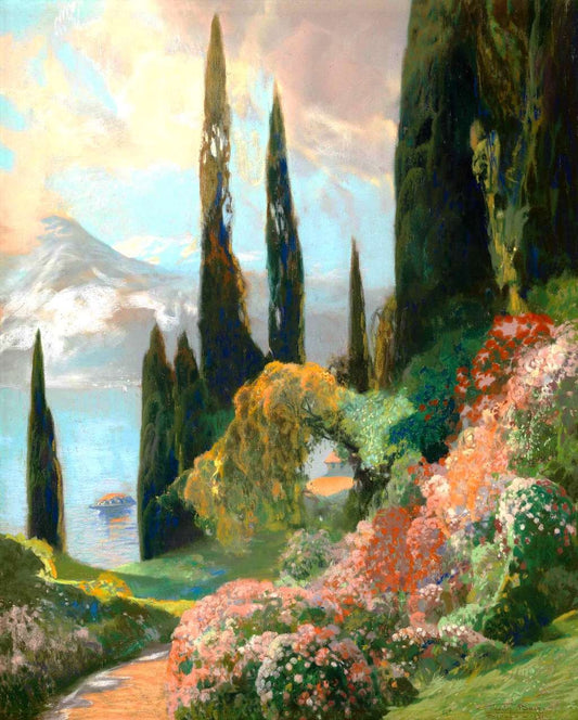 Bellagio, vintage artwork by Firmin Baes, 12x8" (A4) Poster