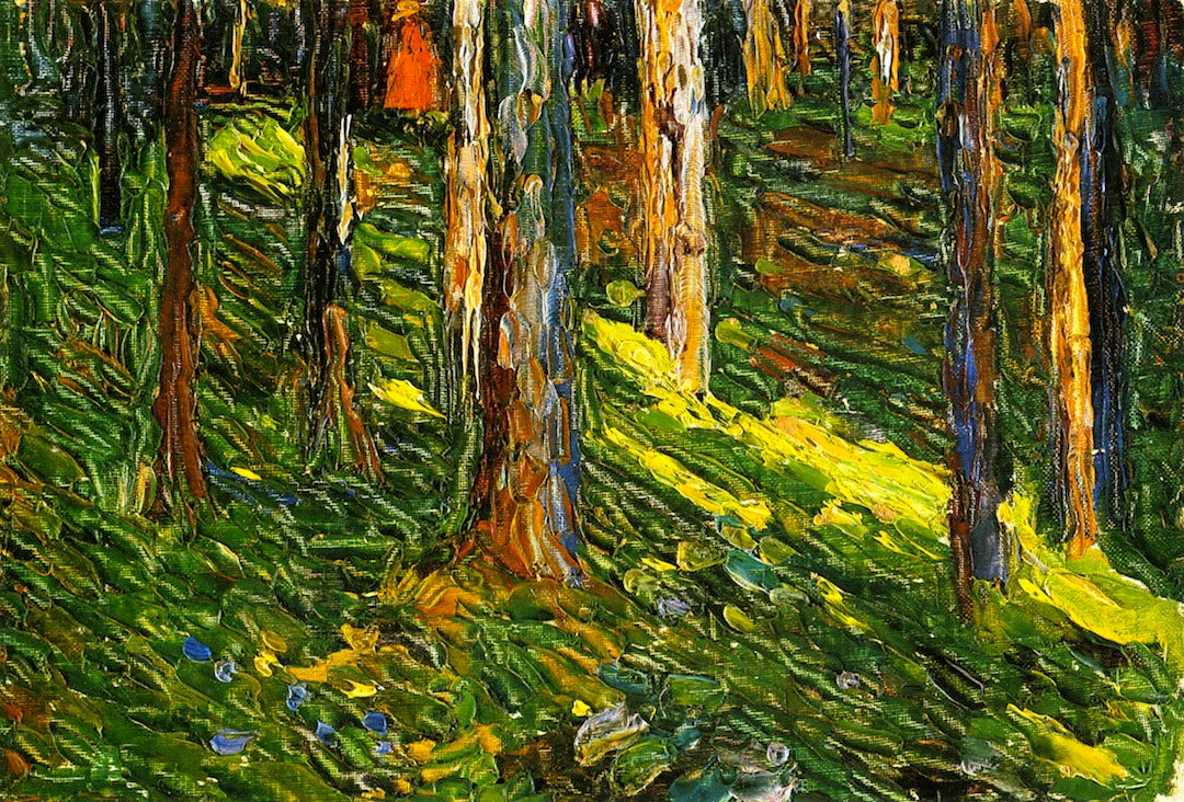 Forest Landscape with Red Figure by Wassily Kandinsky,A3(16x12")Poster