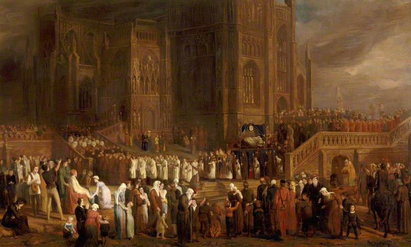 The Funeral Procession of William Canynge, vintage artwork by Edward Villiers Rippingille, A3 (16x12") Poster Print