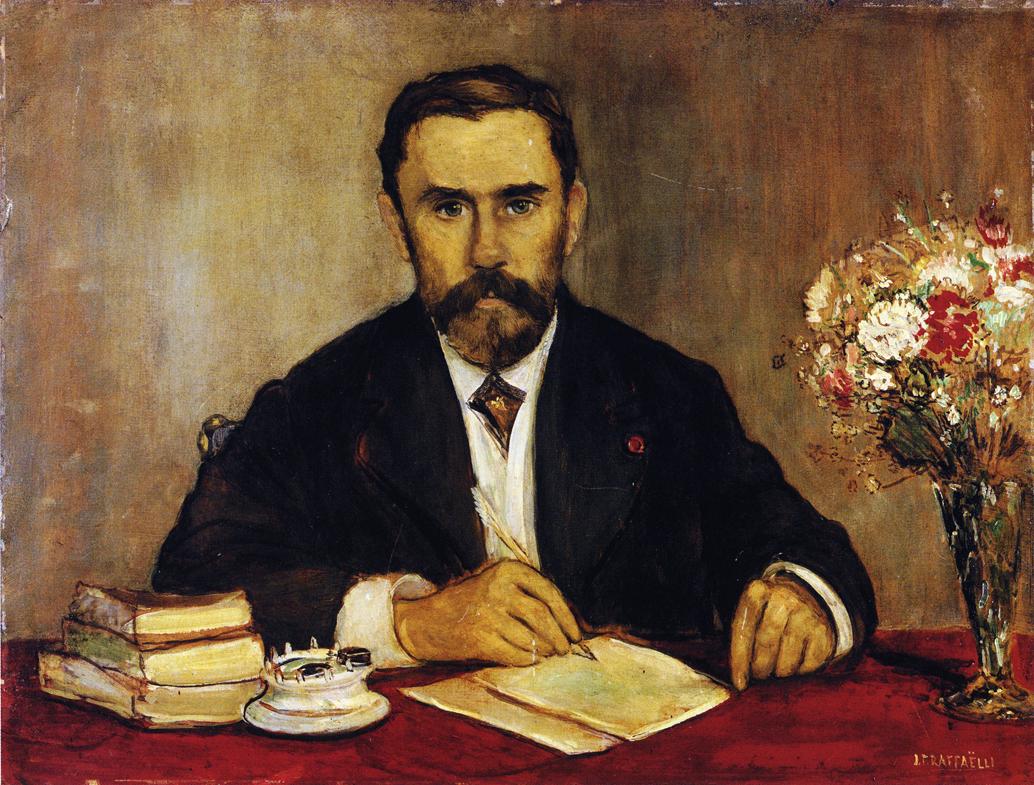 Portrait of Gustave Gevvroy, vintage artwork by Jean-François Raffaëlli, 12x8" (A4) Poster