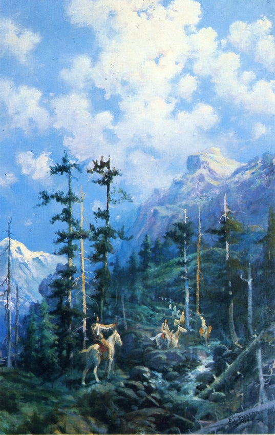 On Lolo Trail by Edgar Samuel Paxson,A3(16x12")Poster
