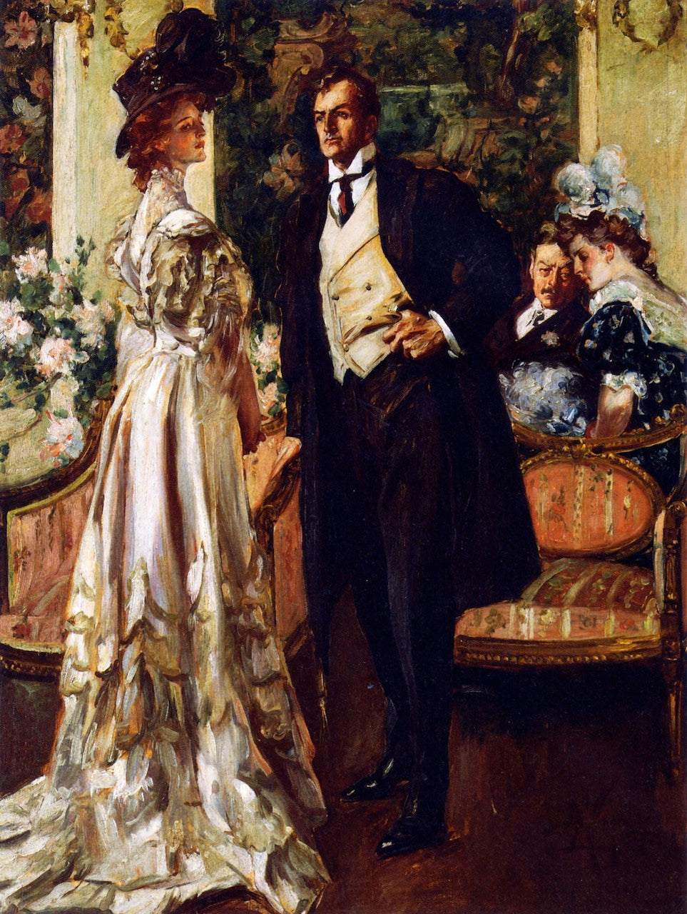 Illustration for "The Fashionable Adventures of Joshua Craig", vintage artwork by Albert Beck Wenzell, 12x8" (A4) Poster