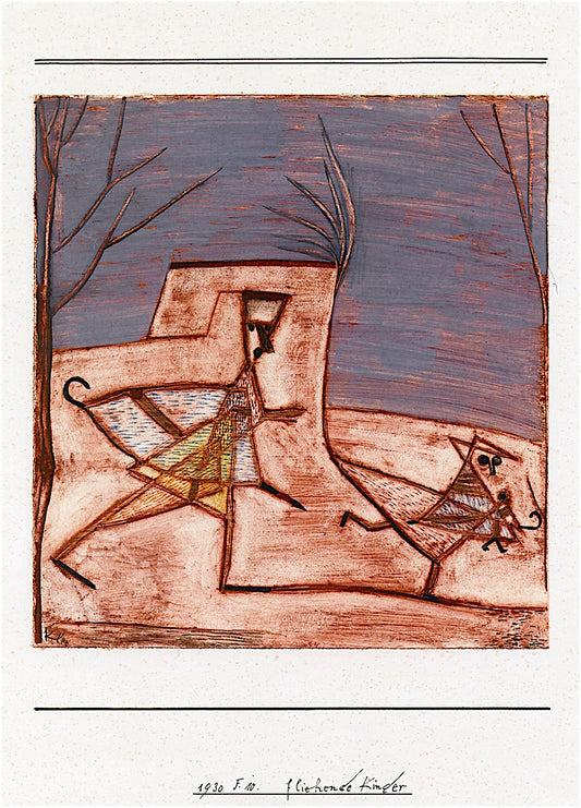 Children Fleeing by Paul Klee,16x12(A3) Poster