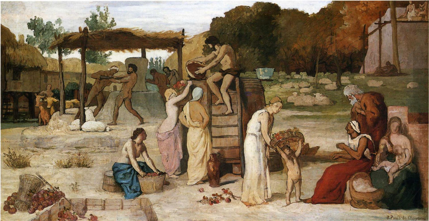 Cider, vintage artwork by Pierre Puvis de Chavannes, 12x8" (A4) Poster