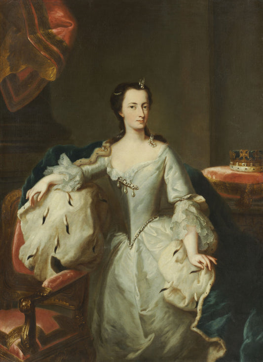 Princess Mary portrayed as Hereditary Princess of Hesse-Kassel, vintage artwork by Georg Desmarees, 12x8" (A4) Poster