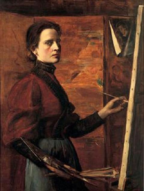Self portrait by Elizabeth Nourse,A3(16x12")Poster